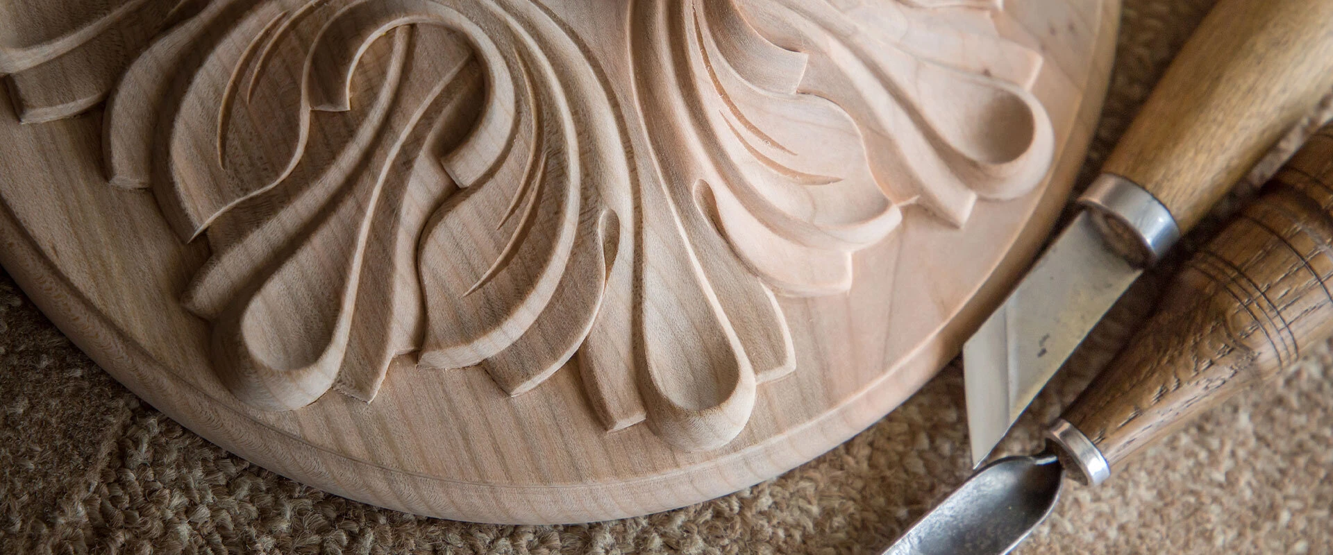 The finished carved surface