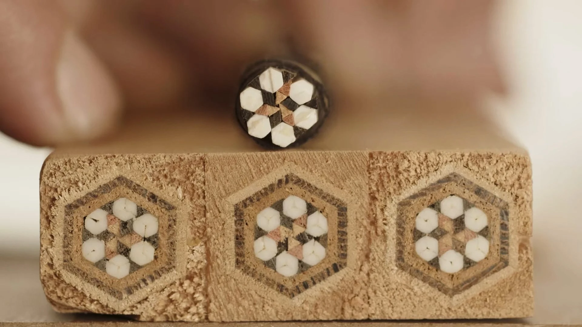 Khatam kari — micro-mosaic marquetry in detail