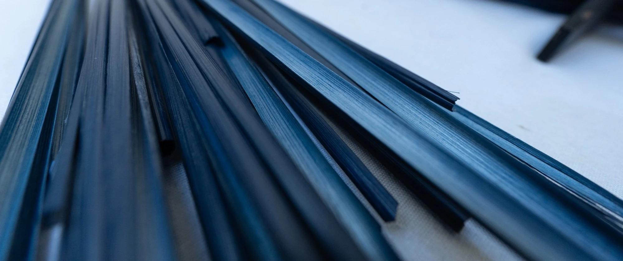 Blue Straw Marquetry