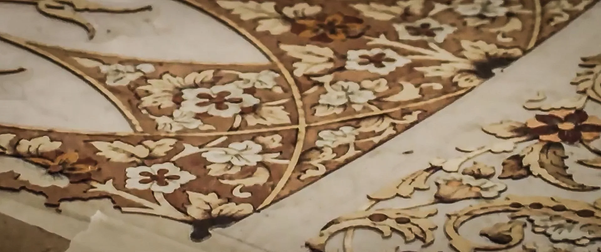 Traditional Islamic marquetry panel — geometric star pattern