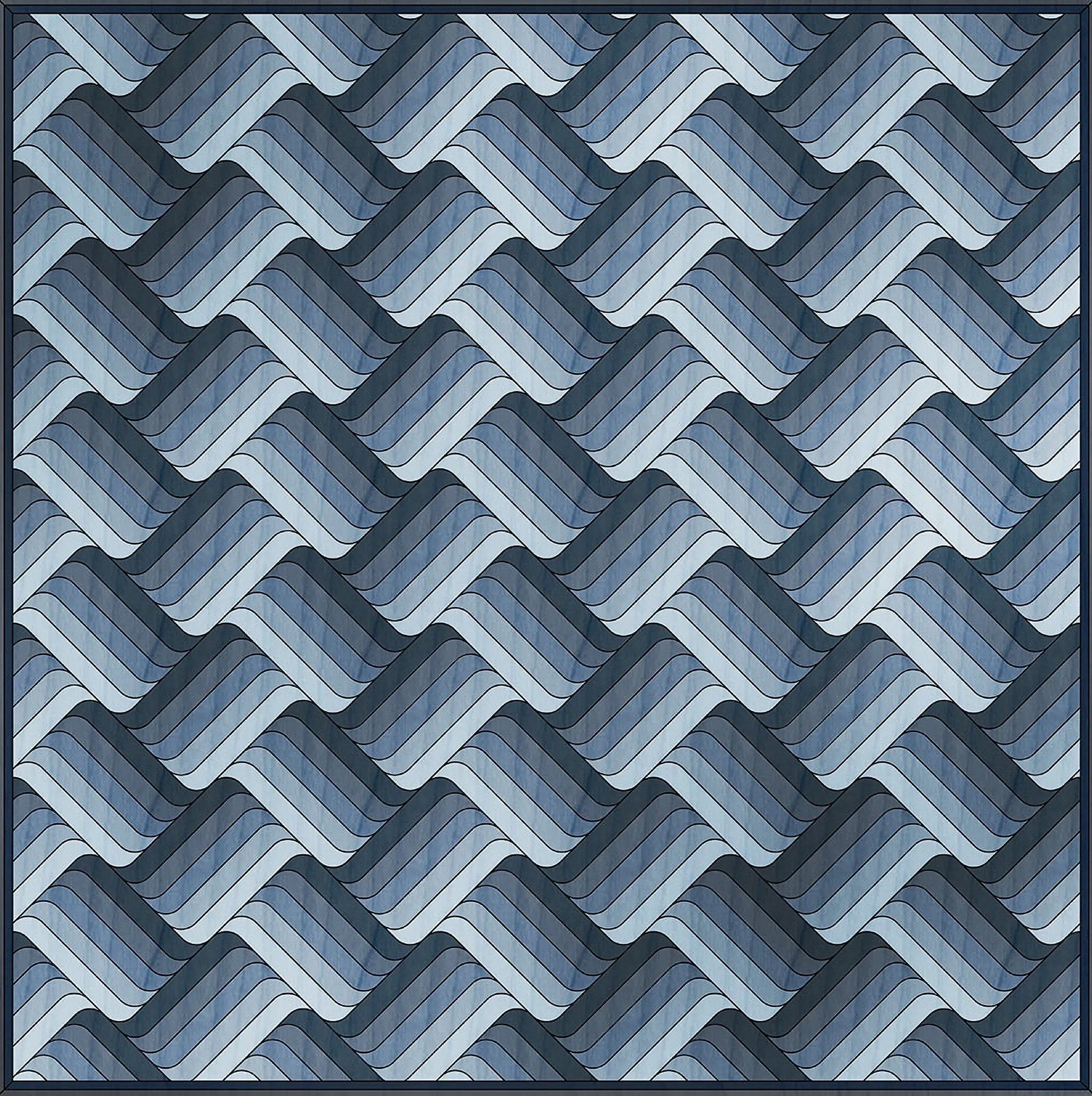 Traditional marquetry — assembled panel before finishing