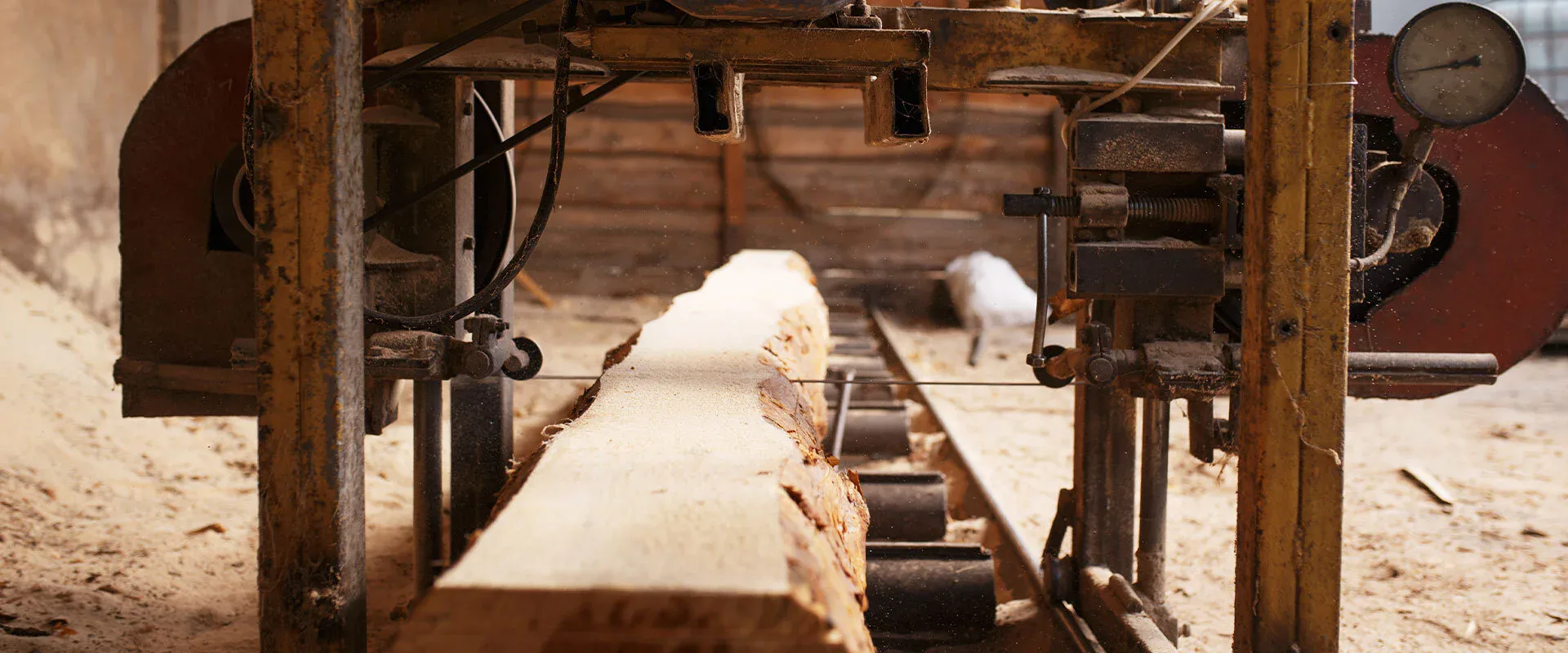 Wood plank sawing