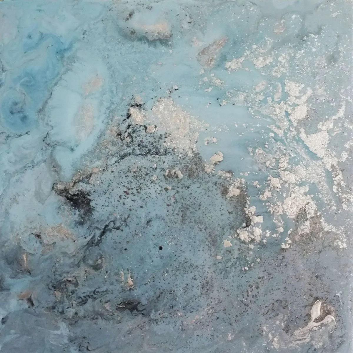 Blue and Silver Swirl Lacquer