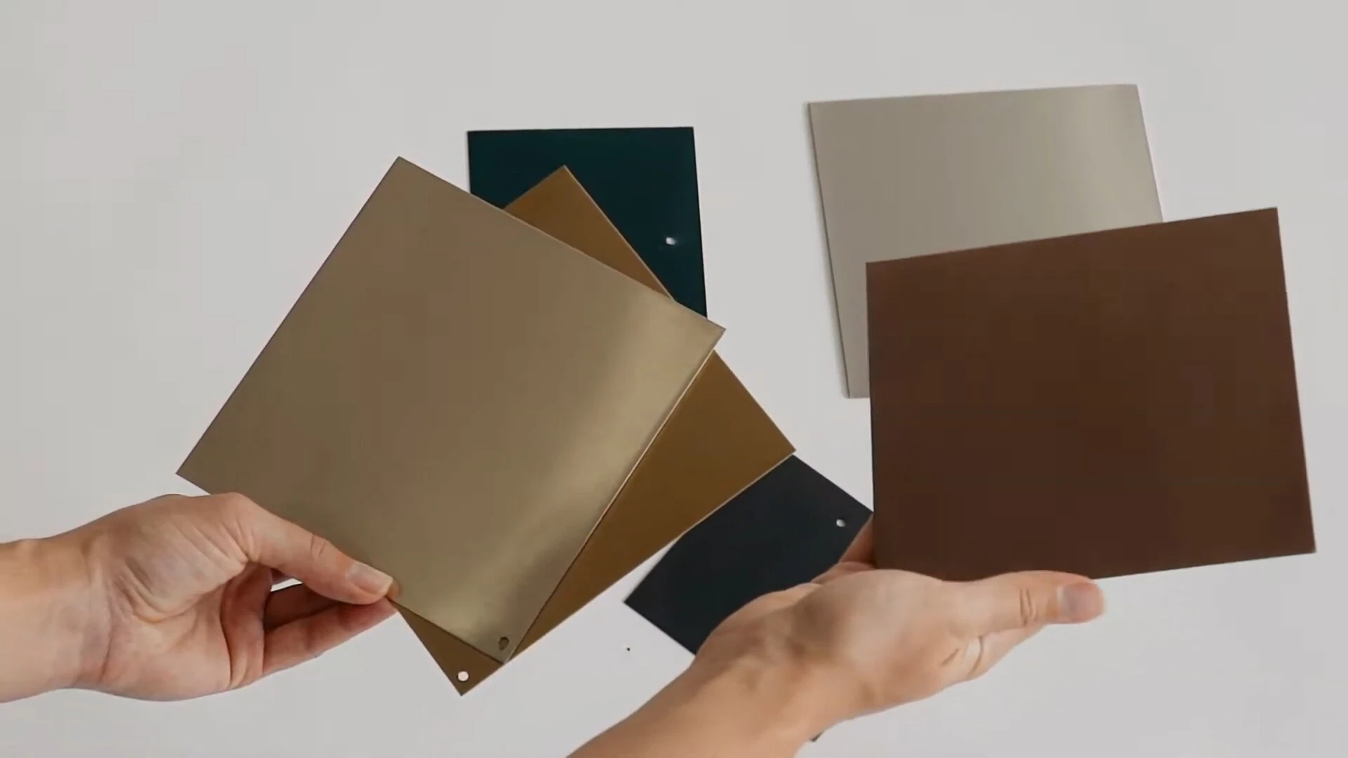 Metal finish samples