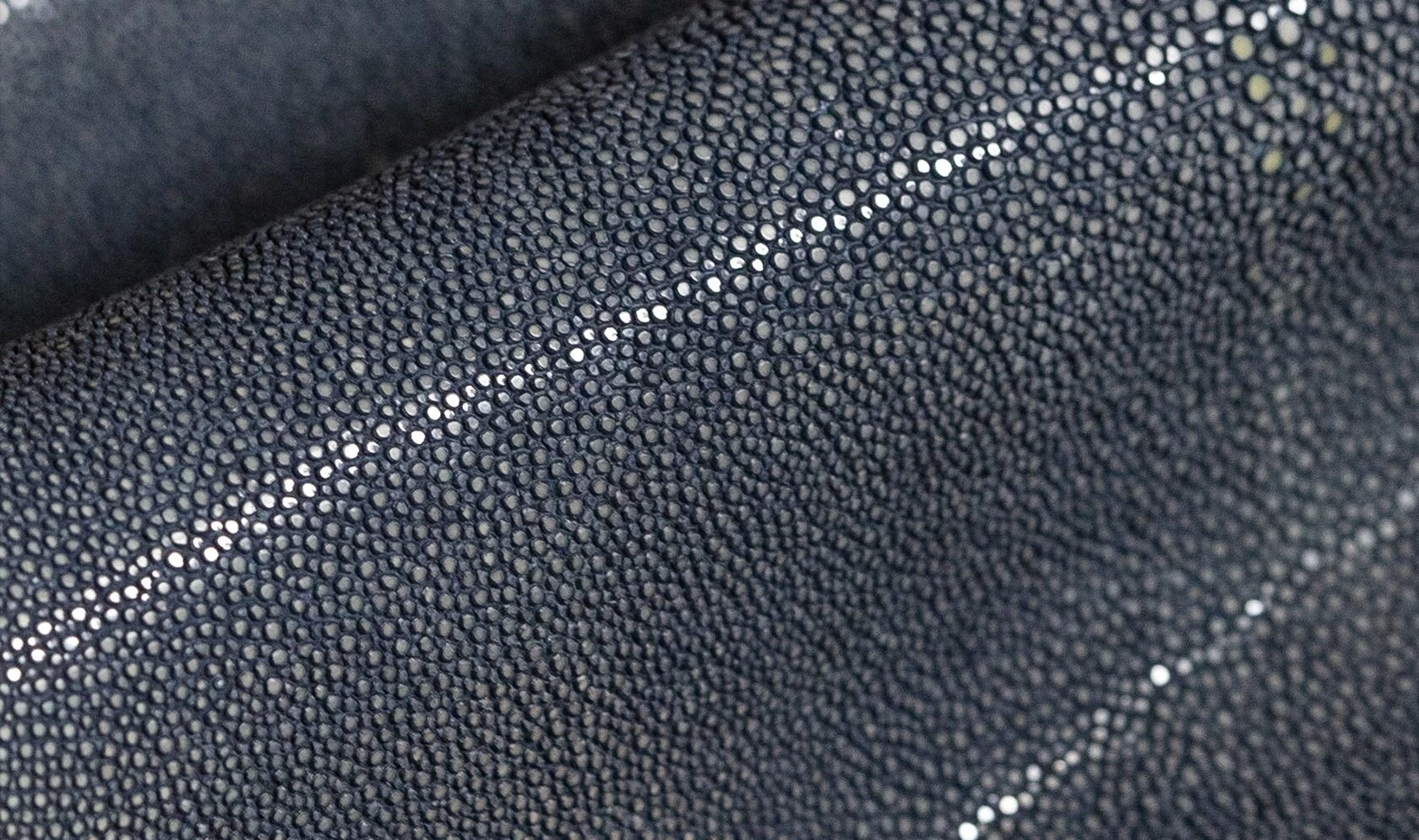 Alma Leather Shagreen Denim