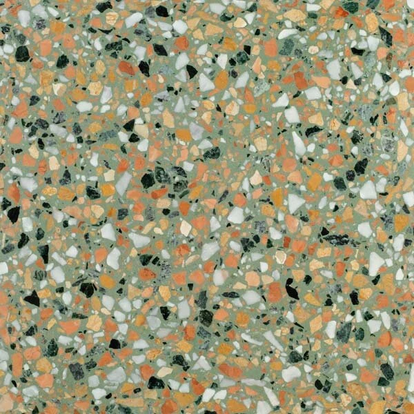 Bespoke terrazzo sample TE074 — colour and aggregate mix