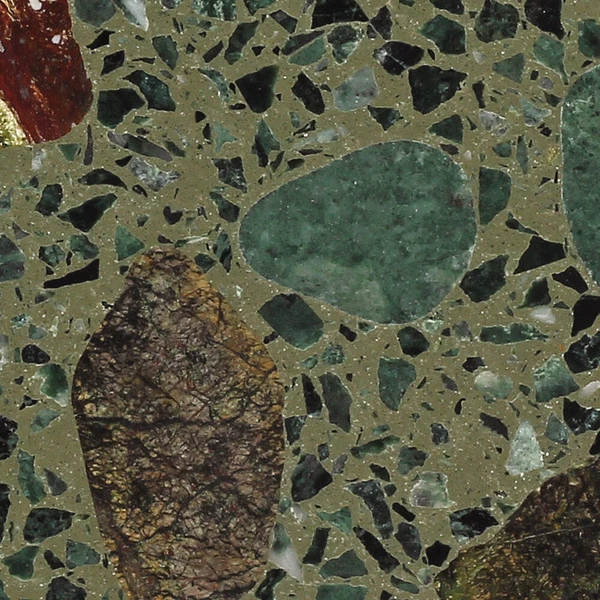 Bespoke terrazzo sample TE111 — colour and aggregate mix