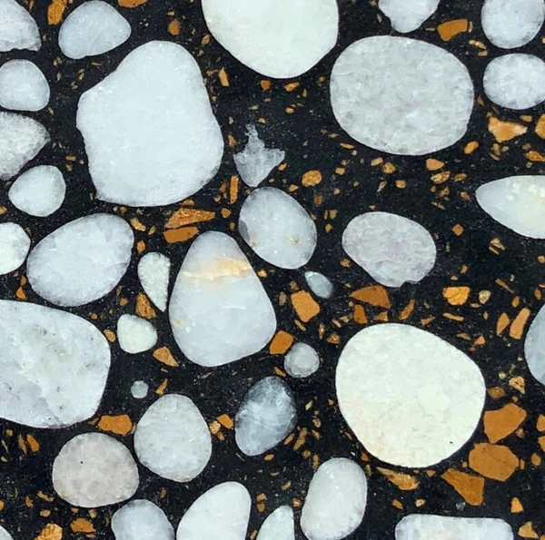 Bespoke terrazzo sample TE123 — colour and aggregate mix