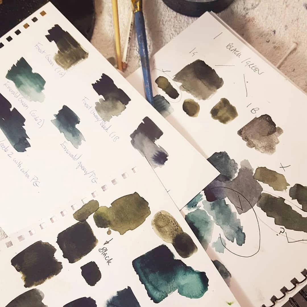 Verre Eglomise Colour Palette Development