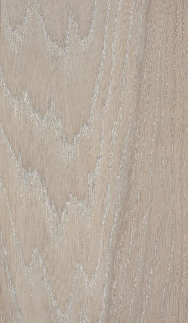 Classics Blanc Rosé oak flooring, a whitewashed pale finish with open grain