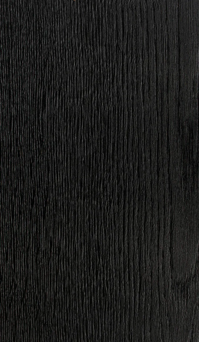 Classics Rocher Charbon oak sample, a deep charcoal with a textured open grain