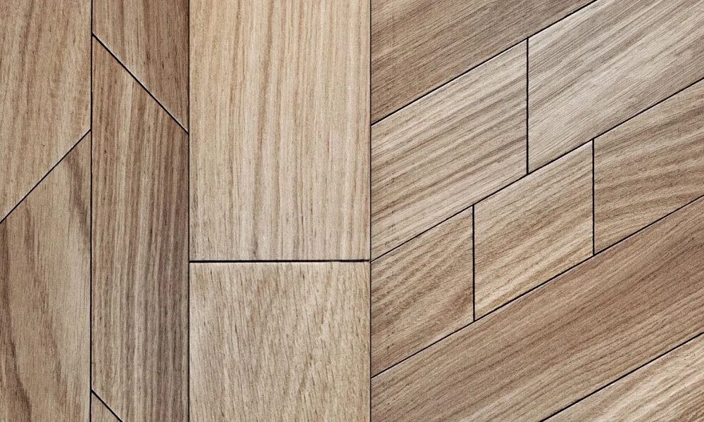 Forêt Linéaire flat-grain oak laid in a geometric plank pattern