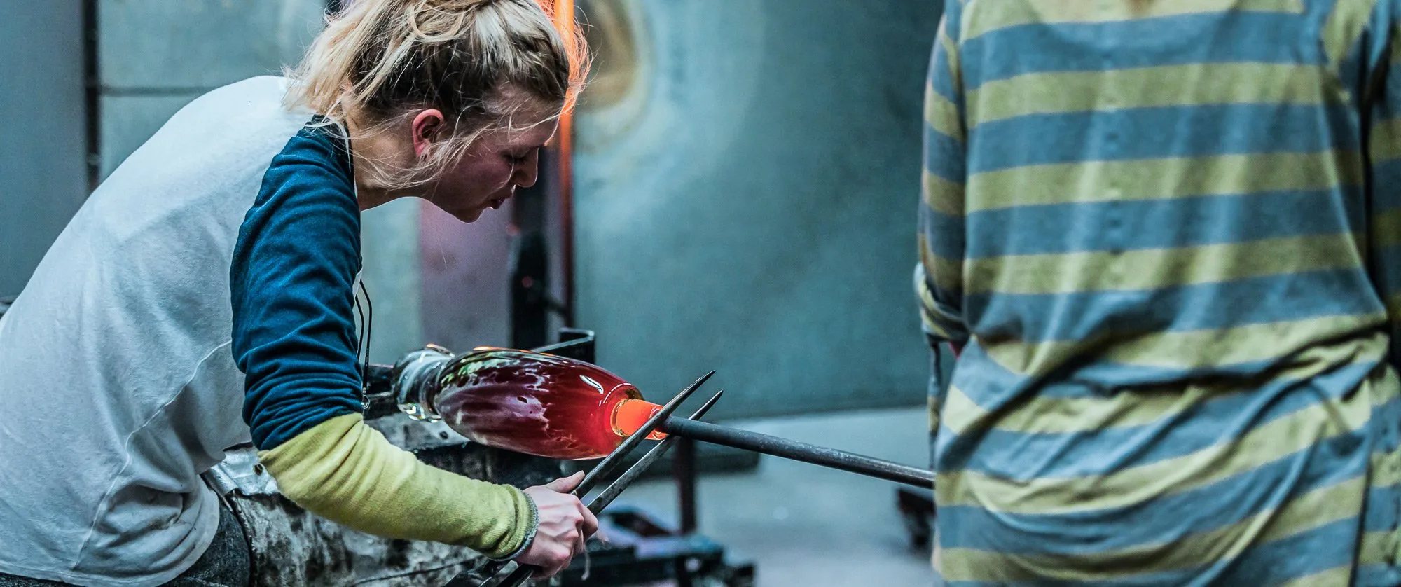 Murano glassblowing process