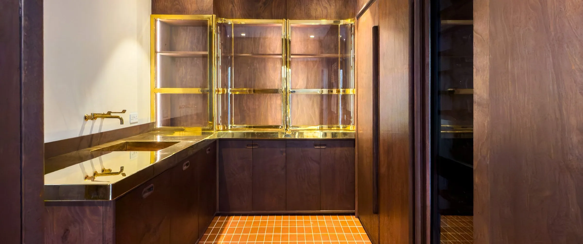 Bespoke brass cabinet — Camberwell House