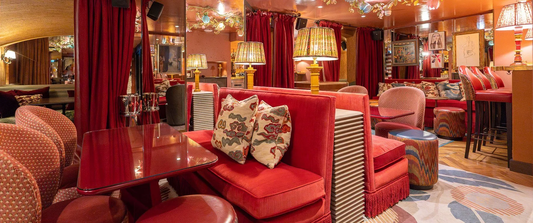 Basement bar area — Julie's Restaurant, Holland Park