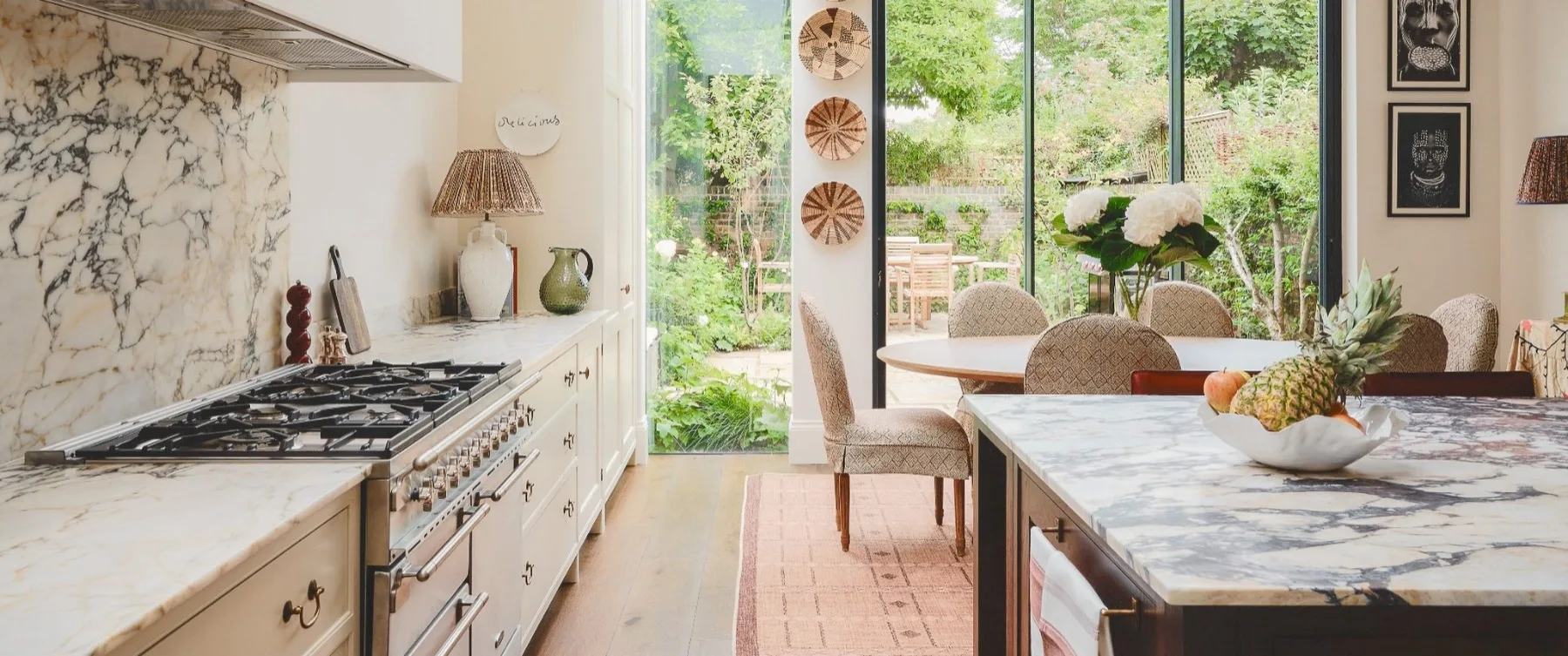 Starburst oak veneer dining table by Make Bespoke Studio, Notting Hill