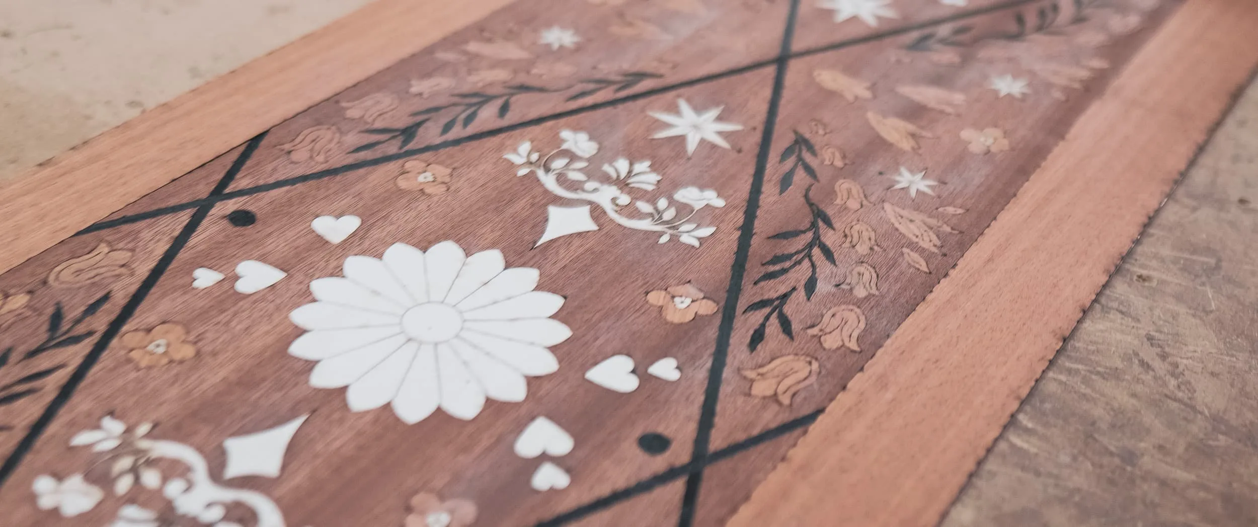 Installed marquetry cabinetry, Boston apartment
